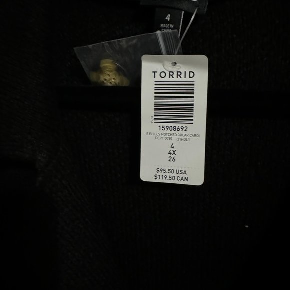Long Cardigan Sweater Jacket 4X Torrid NWT - Picture 5 of 7